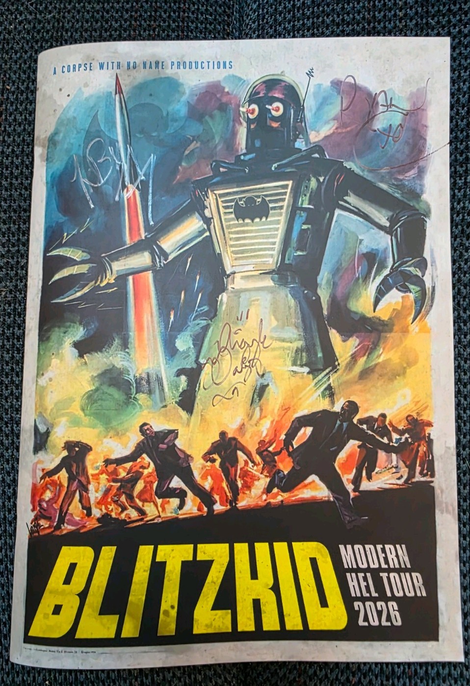 *** RARE SIGNED 2026 BLITZKID MOVIE POSTER FLYER TOUR BOOK HORROR PUNK MISFITS