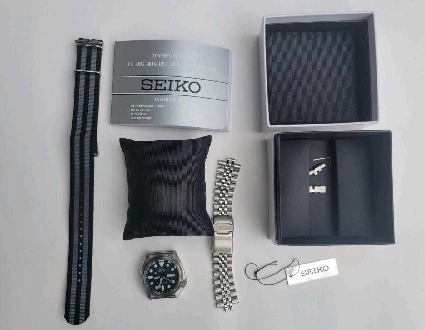 SEIKO SKX009 7S26-0020 | NO BEZEL |Automatic Mens Diver Watch Pepsi Jubilee