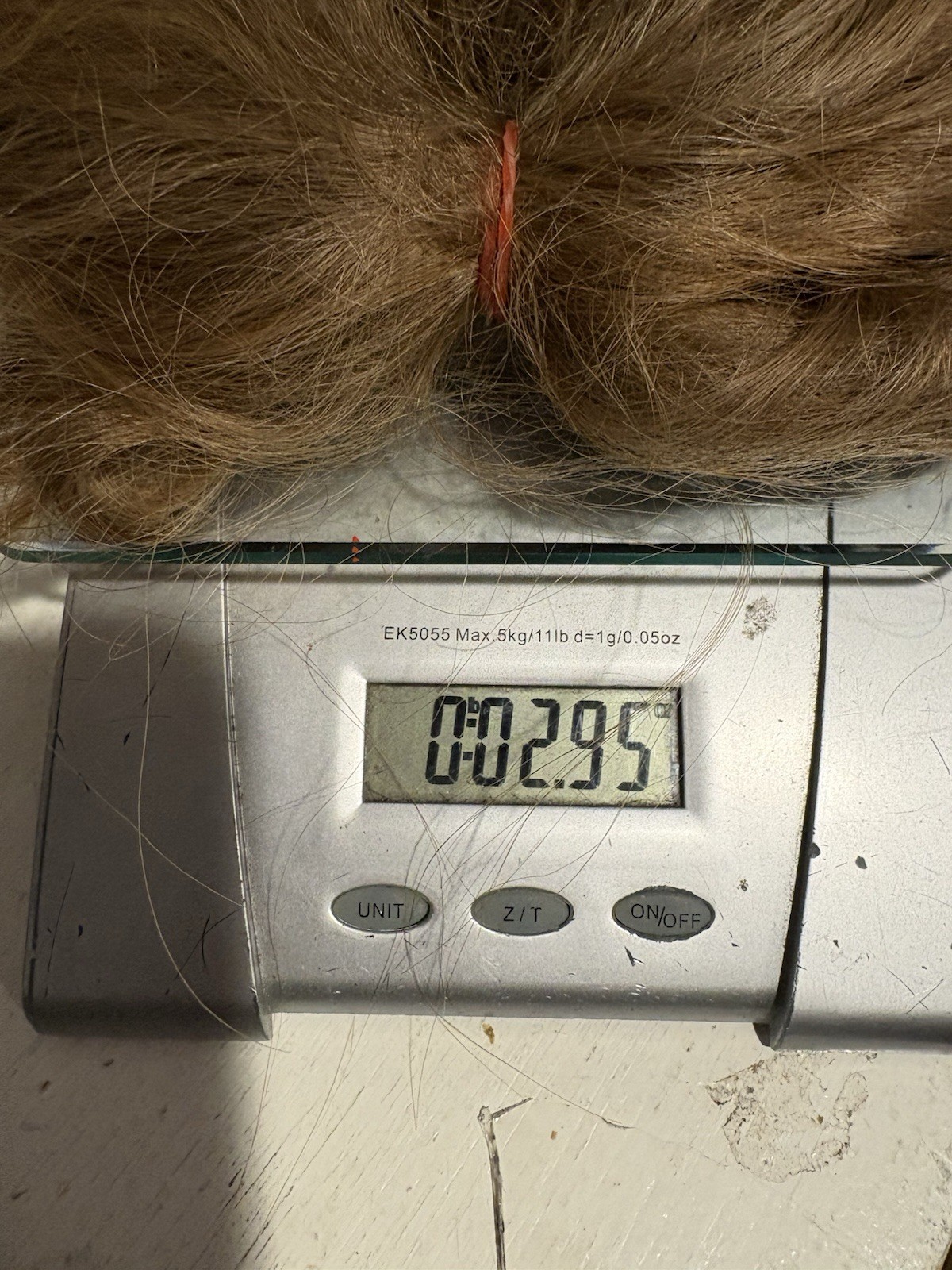 Nice Thick Natural  M/ Light Brown Virgin Human Hair Around 15” Inches 2.9 Oz