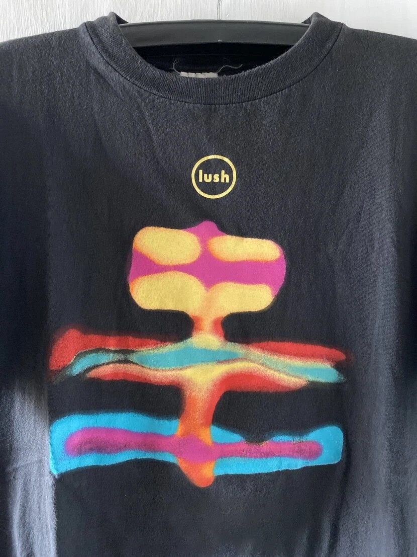 Vtg Lush Black Spring shirt Short Sleeve Tee Gift Fan S 5XL EN471