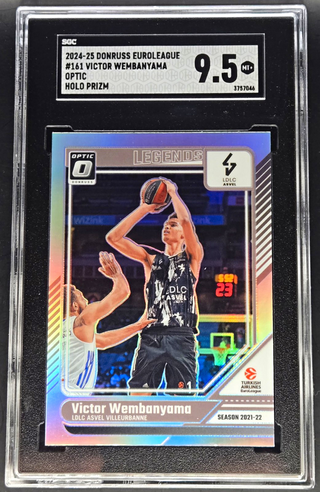 2024-25 Panini Donruss EuroLeague Holo Optic Victor Wembanyama #161 SGC 9.5 2024-25 Panini Donruss EuroLeague Holo Optic Victor Wembanyama #161 SGC 9.5