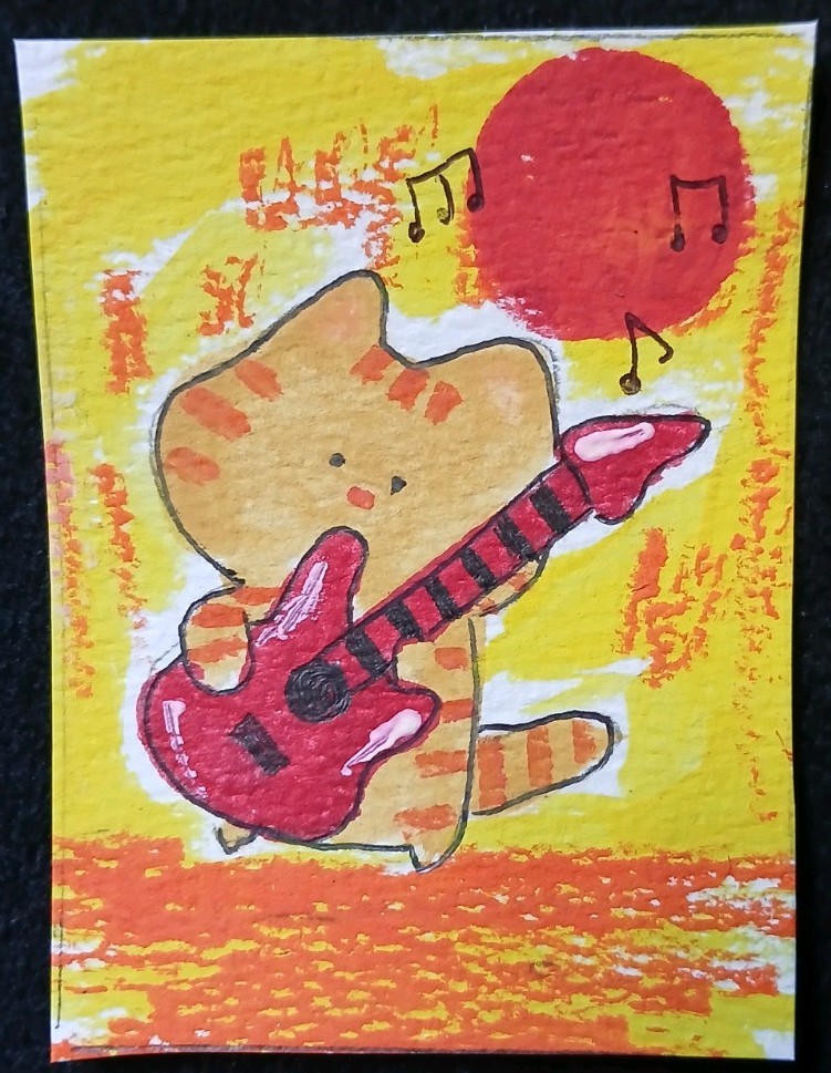 Aceo Original Mixed Media Art Card Aceo Original Mixed Media Art Card