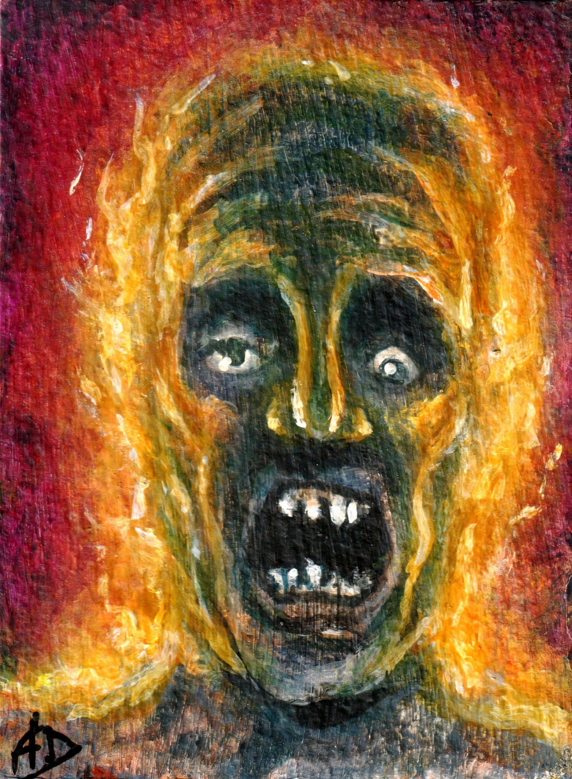 ORIGINAL ARTWORK ACEO OOAK Outsider Dark Art Surrealism - ORIGINAL ARTWORK ACEO OOAK Outsider Dark Art Surrealism -
