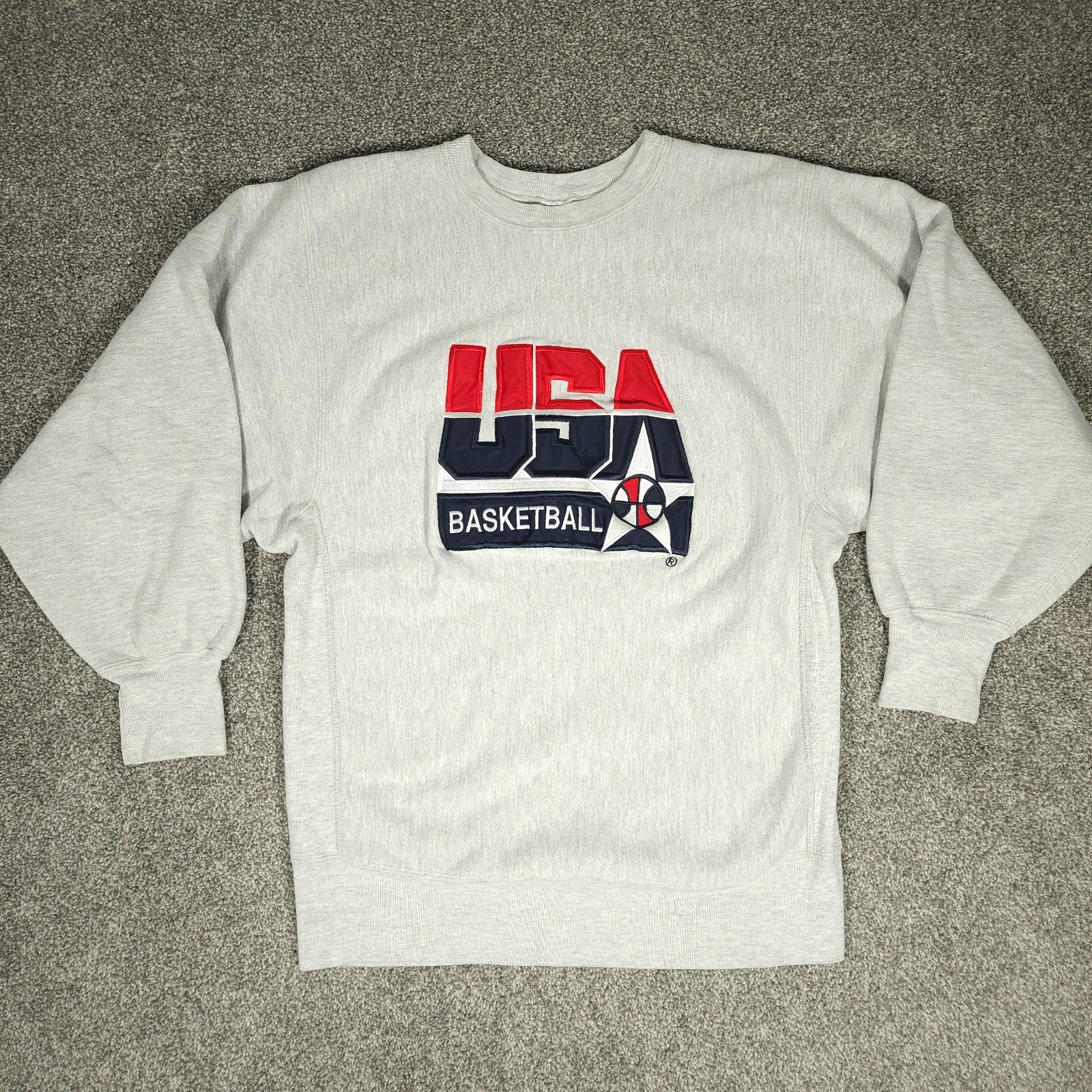 RARE Vintage Champion Reverse Weave USA Basketball Team Crewneck Sweatshirt XL