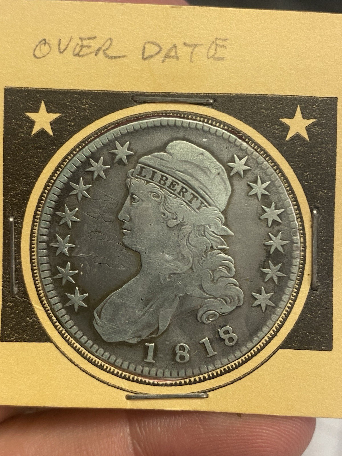 1818/7 Overdate U.S Silver Bust Half Dollar**** VF 1818/7 Overdate U.S Silver Bust Half Dollar**** VF