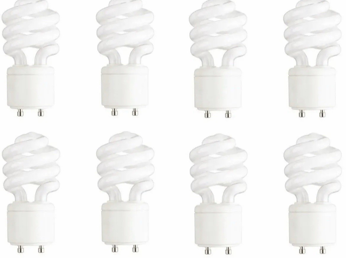 12-Pack 13W T2 Spiral CFL GU24 Light Bulbs 2700K 900lm Soft White 120V