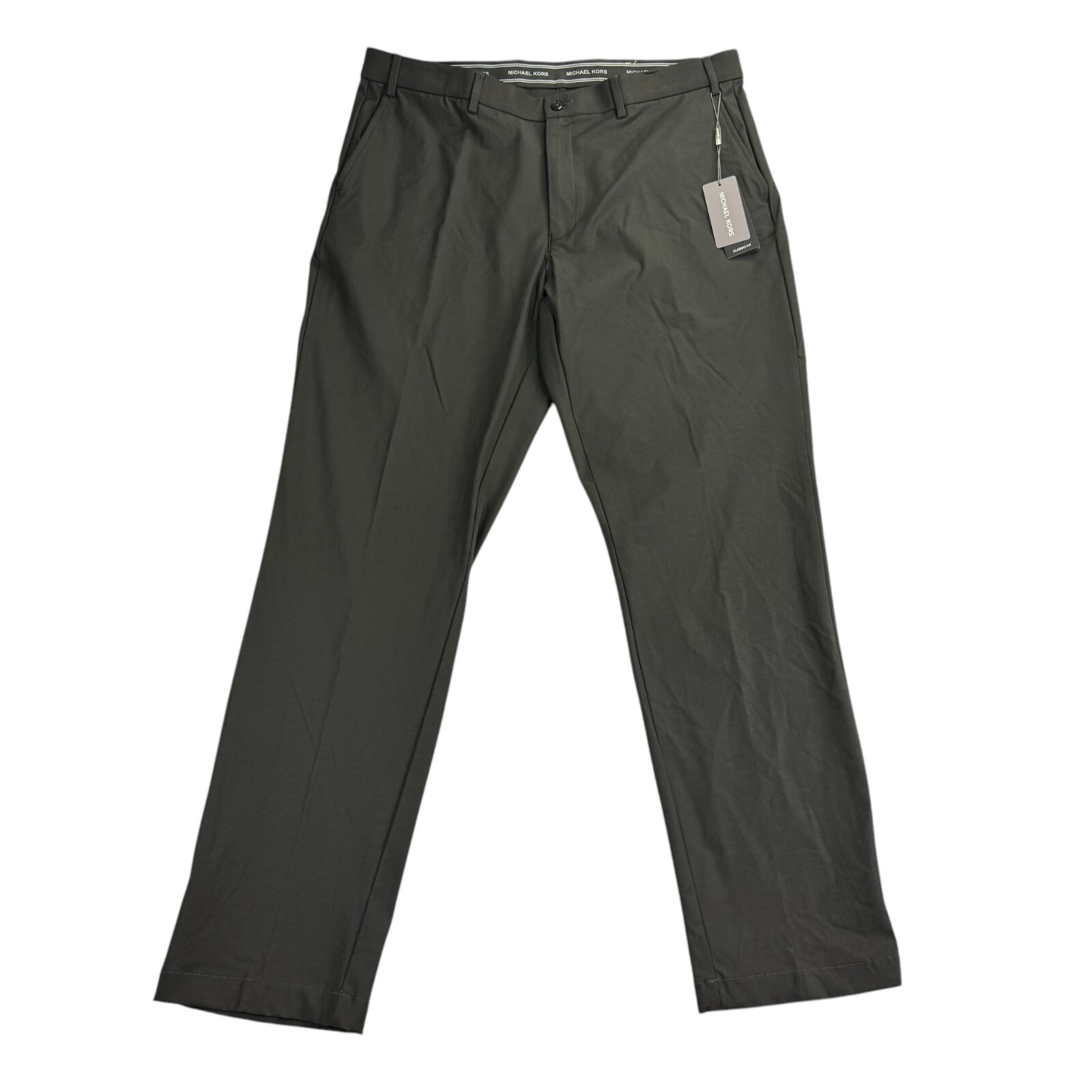 Michael Kors Mens Major Classic Fit Stretch Performance Pants Dark Olive 38x32 Michael Kors Mens Major Classic Fit Stretch Performance Pants Dark Olive 38x32