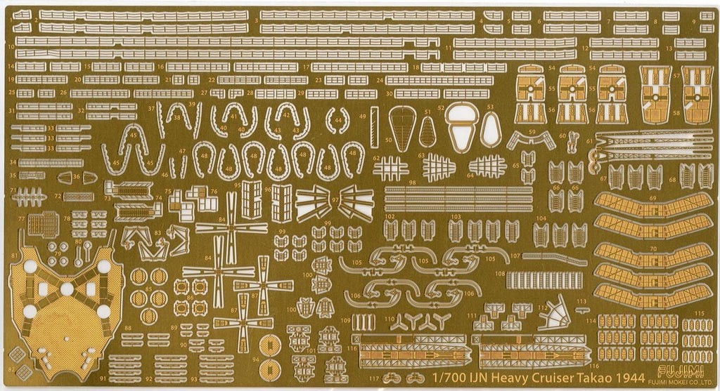 FUJMI-116693 Fujimi 1/700 \'TAKAO\' Etching parts FUJMI-116693 Fujimi 1/700 \'TAKAO\' Etching parts