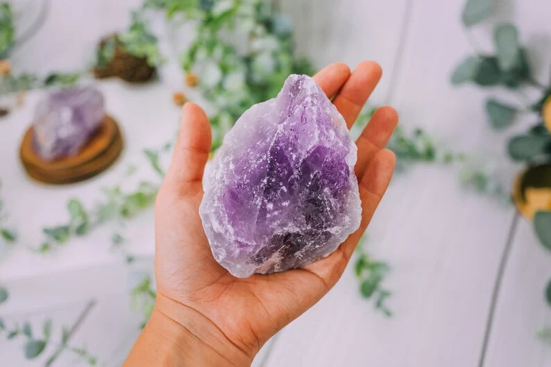 LARGE Amethyst Crystal Chunks, Rough Natural Healing Raw Lapidary Stones LARGE Amethyst Crystal Chunks, Rough Natural Healing Raw Lapidary Stones