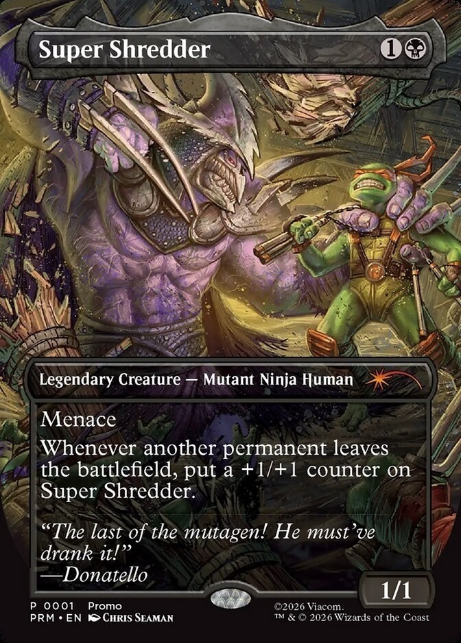 Super Shredder (Promo Foil) Teenage Mutant Ninja Turtles Foil Playtest Card