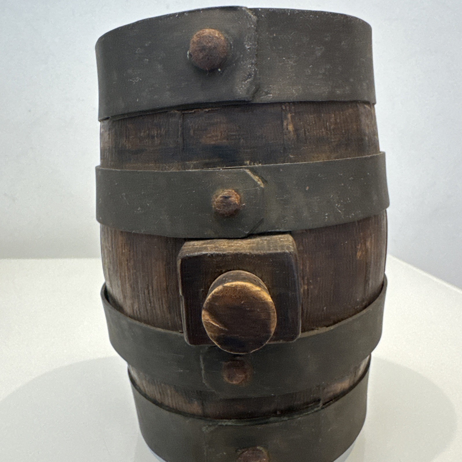 Antique Wooden Harvest Barrel or Costrel 19th century 