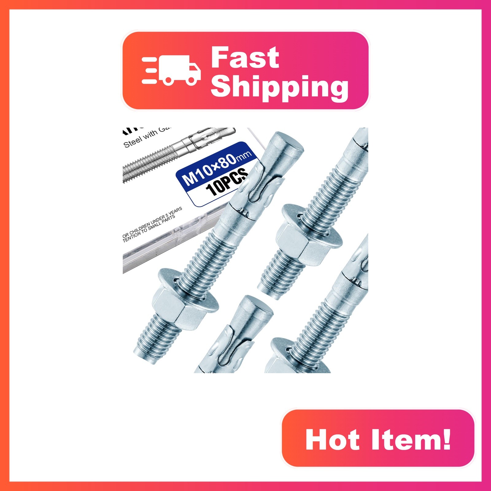Usdrwam Concrete Anchor Bolts 3/8