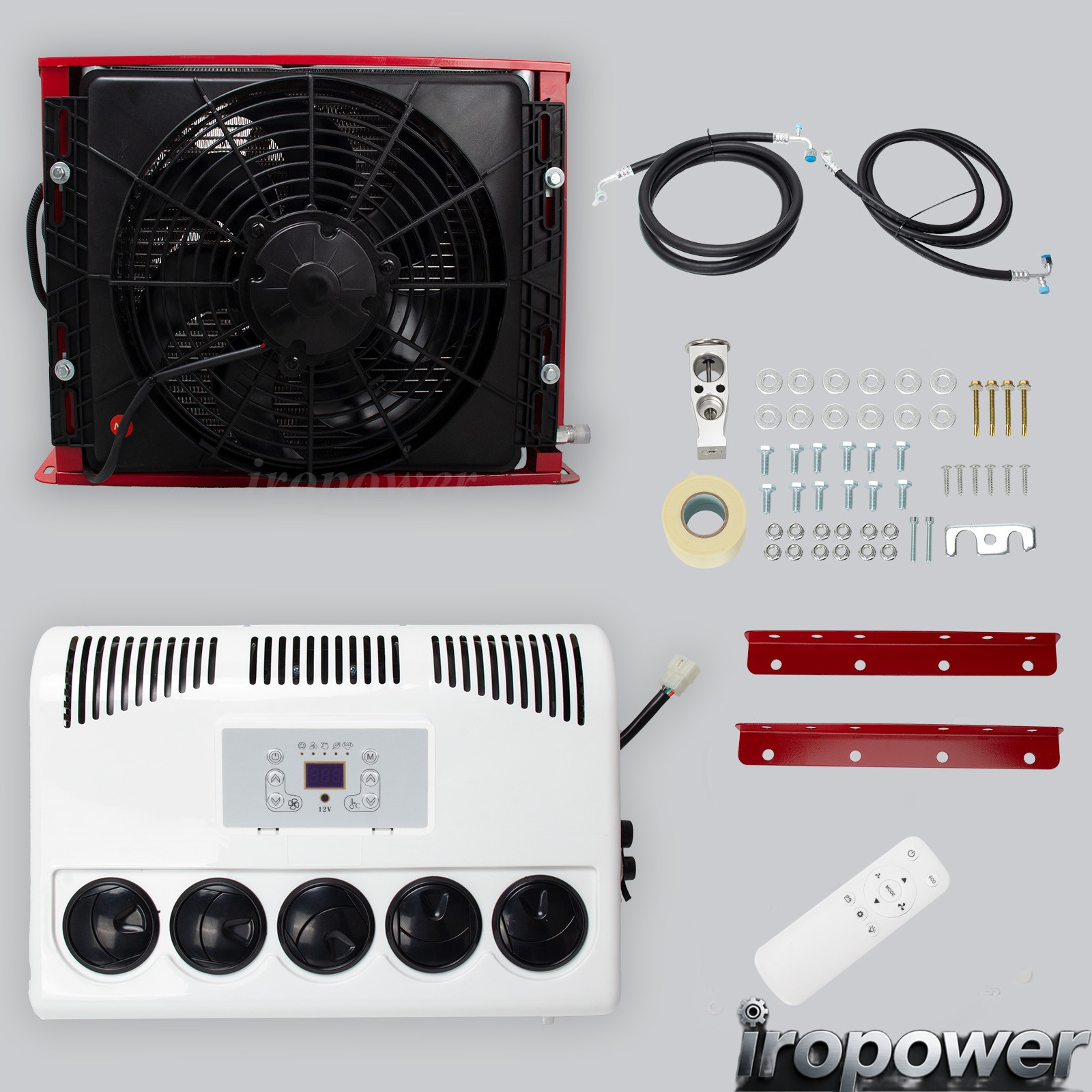 Universal Parking Air Conditioner Set For Car Bus RV Semi Trucks 12V 11000 BTU