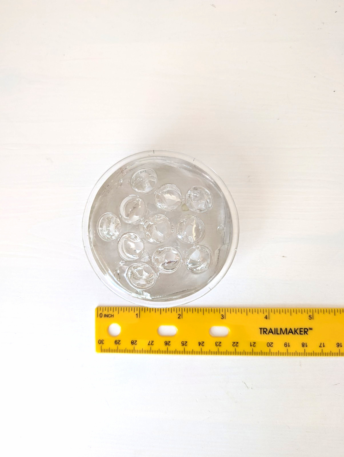 Vintage Mid Century Modern Clear Glass Flower Frog 4.25\