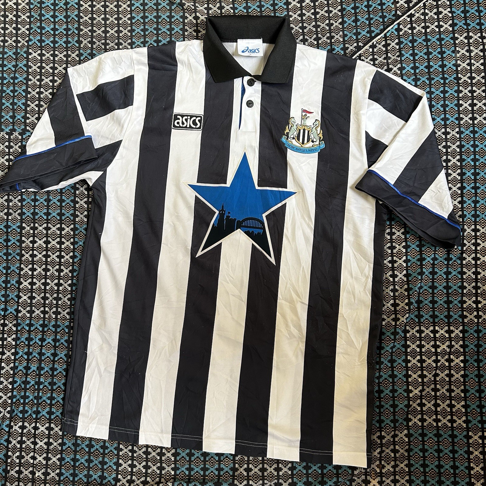 Vintage 1993-95 Asics Newcastle United Home (Authentic) Football Jersey Size XL