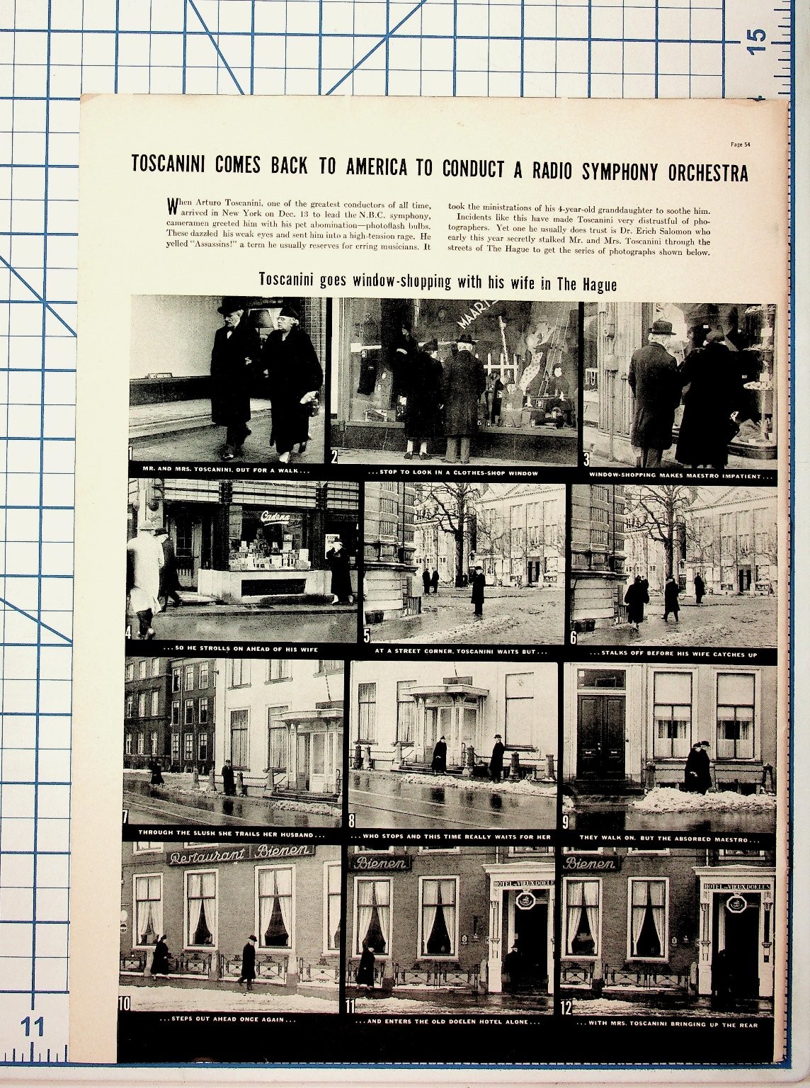 Arturo Toscanini Magazine Article 1930s Radio Symphony Conductor Rehearsal