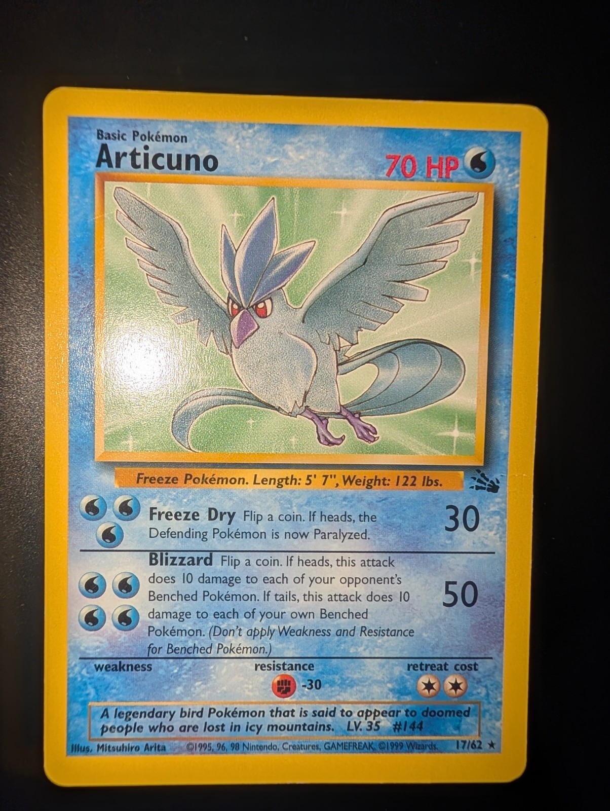 Articuno 17/62 Fossil Regular