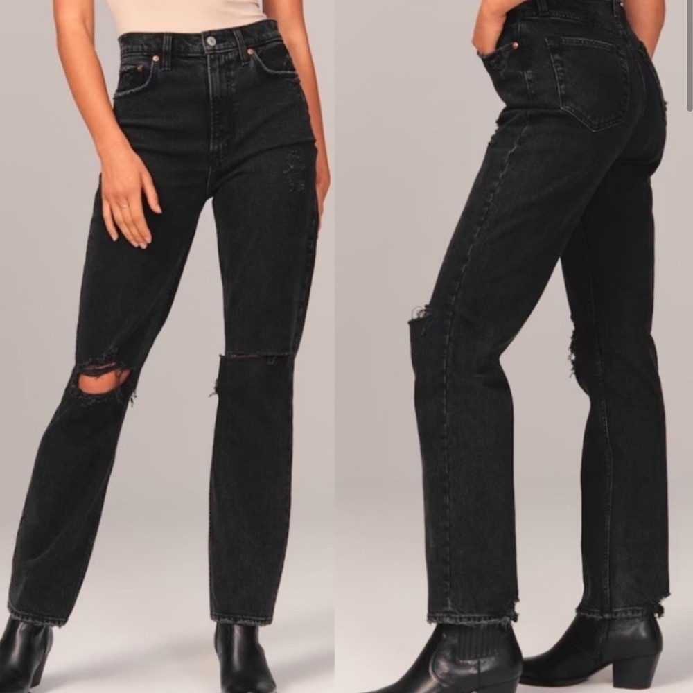 Abercrombie & Fitch Ultra High Rise 90s Straight Jeans size 26S