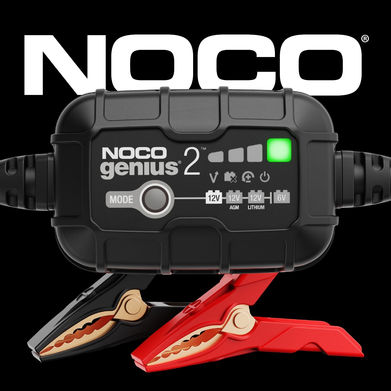 NOCO GENIUS2 6V/12V 2A Smart Battery Charger, Trickle Charger and Maintainer NOCO GENIUS2 6V/12V 2A Smart Battery Charger, Trickle Charger and Maintainer