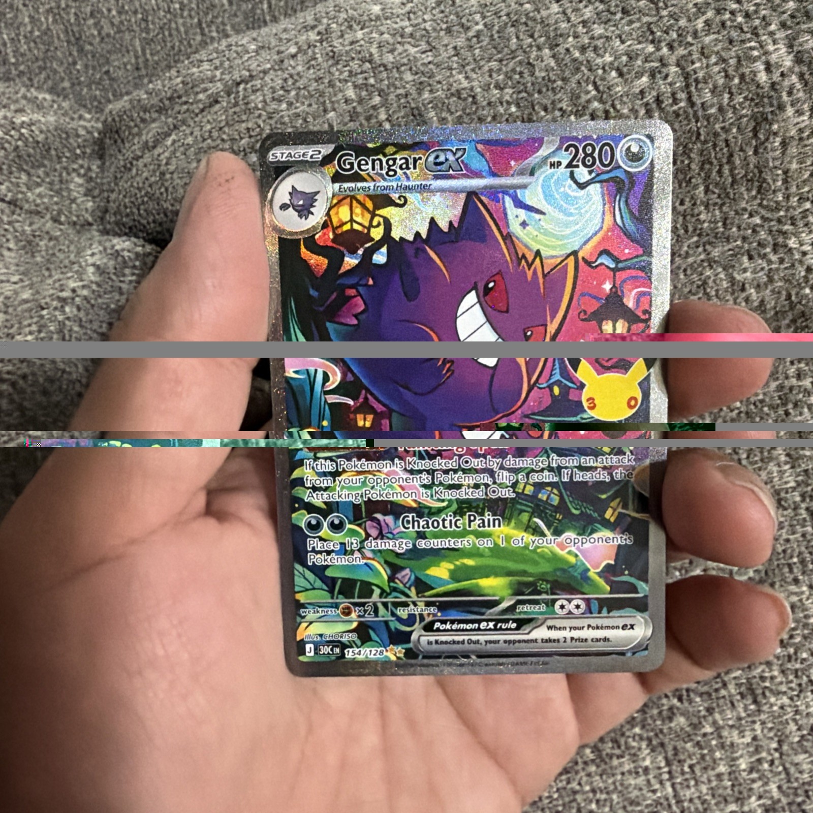 Pokémon Gengar ex 154/128 SIR 30th Celebration SIR NM/MINT