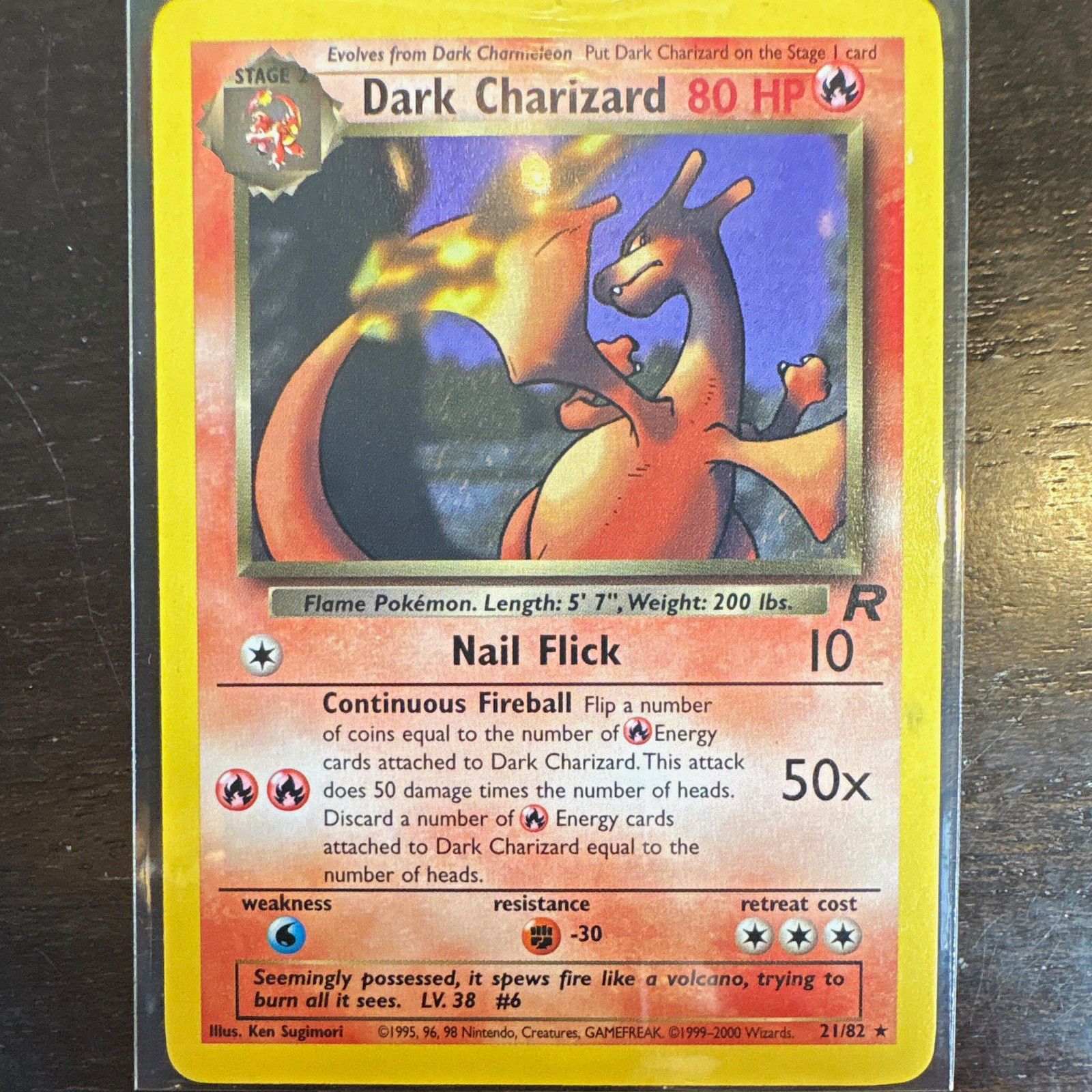 Pokemon TCG Dark Charizard 21/82 Team Rocket Unlimited Rare Regular English