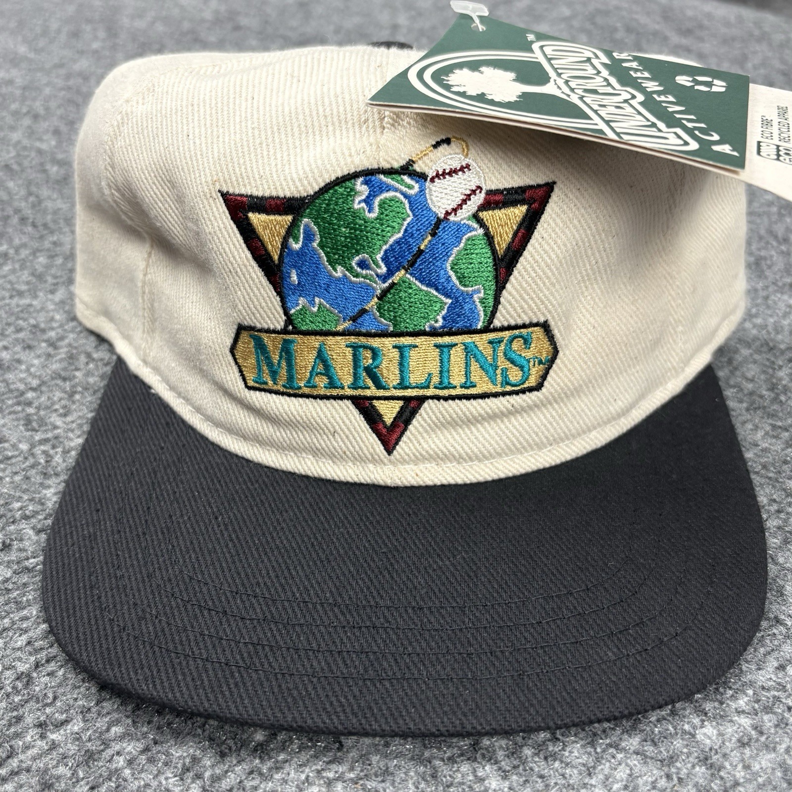 Rare Vintage Florida Marlins Hat Cap Snap Back Underground Activewear Deadstock Rare Vintage Florida Marlins Hat Cap Snap Back Underground Activewear Deadstock