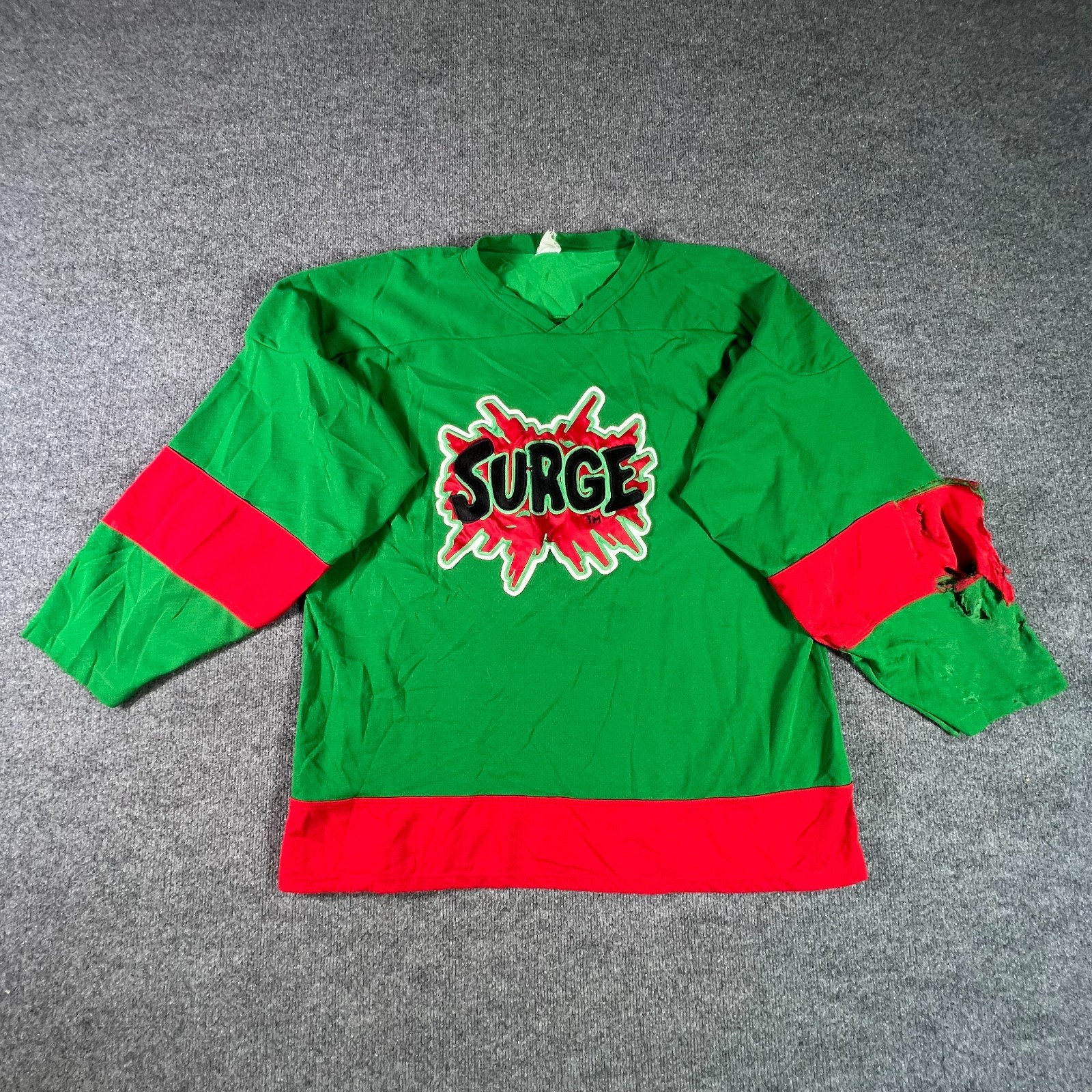 Vintage 90s Surge Citrus Soda Promo Hockey Jersey Athletic Knit Green Mens XL Vintage 90s Surge Citrus Soda Promo Hockey Jersey Athletic Knit Green Mens XL