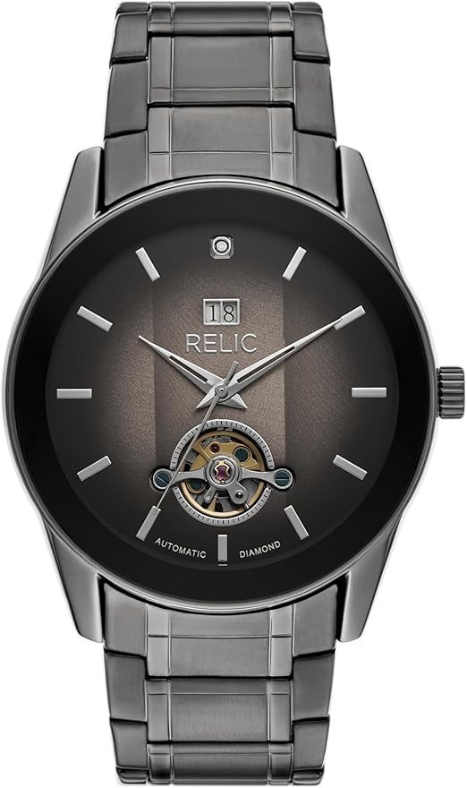 Relic by Fossil Men\'s Watch Gunmetal Automatic ZR77338 Relic by Fossil Men\'s Watch Gunmetal Automatic ZR77338