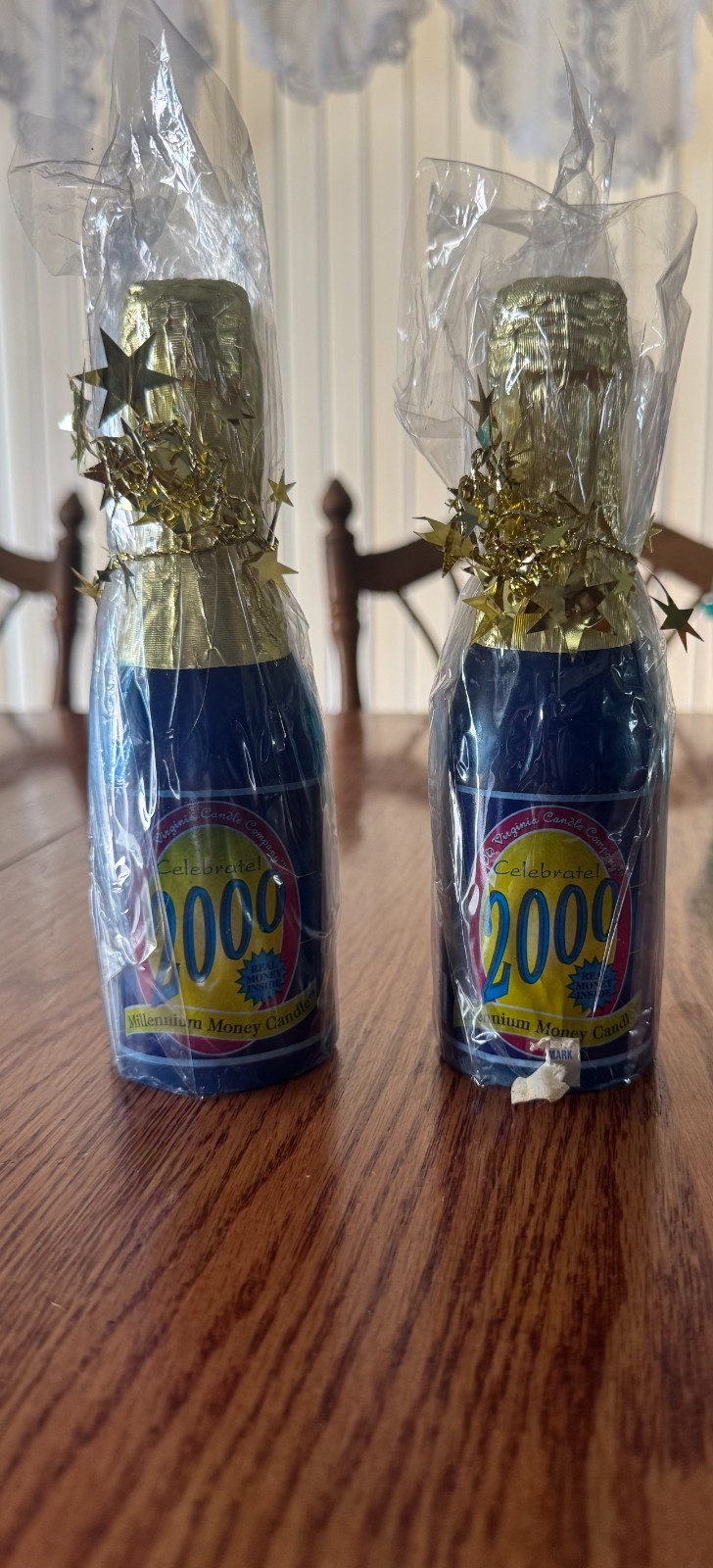 Old Virginia Candle Company Millennium Money Candles 2000 Real Money Inside