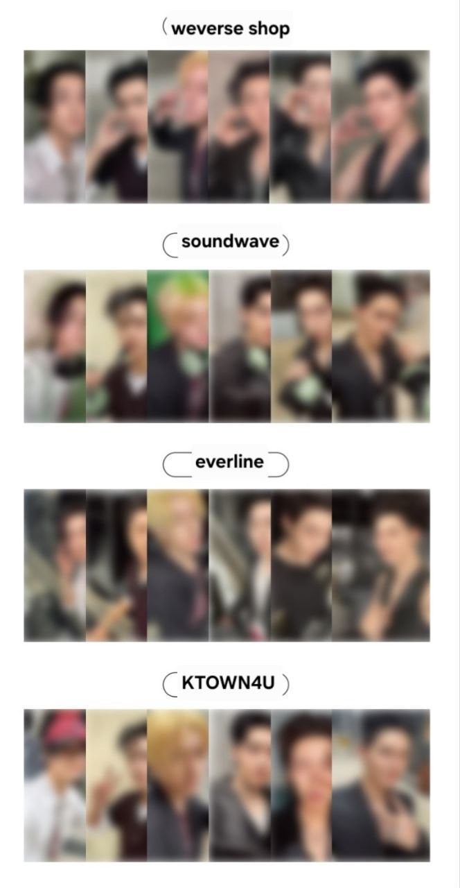 ENHYPEN 2nd LUCKYDRAW SELFIE PHOTOCARD THE SIN : BLISS EVERLINE weverse soundwav