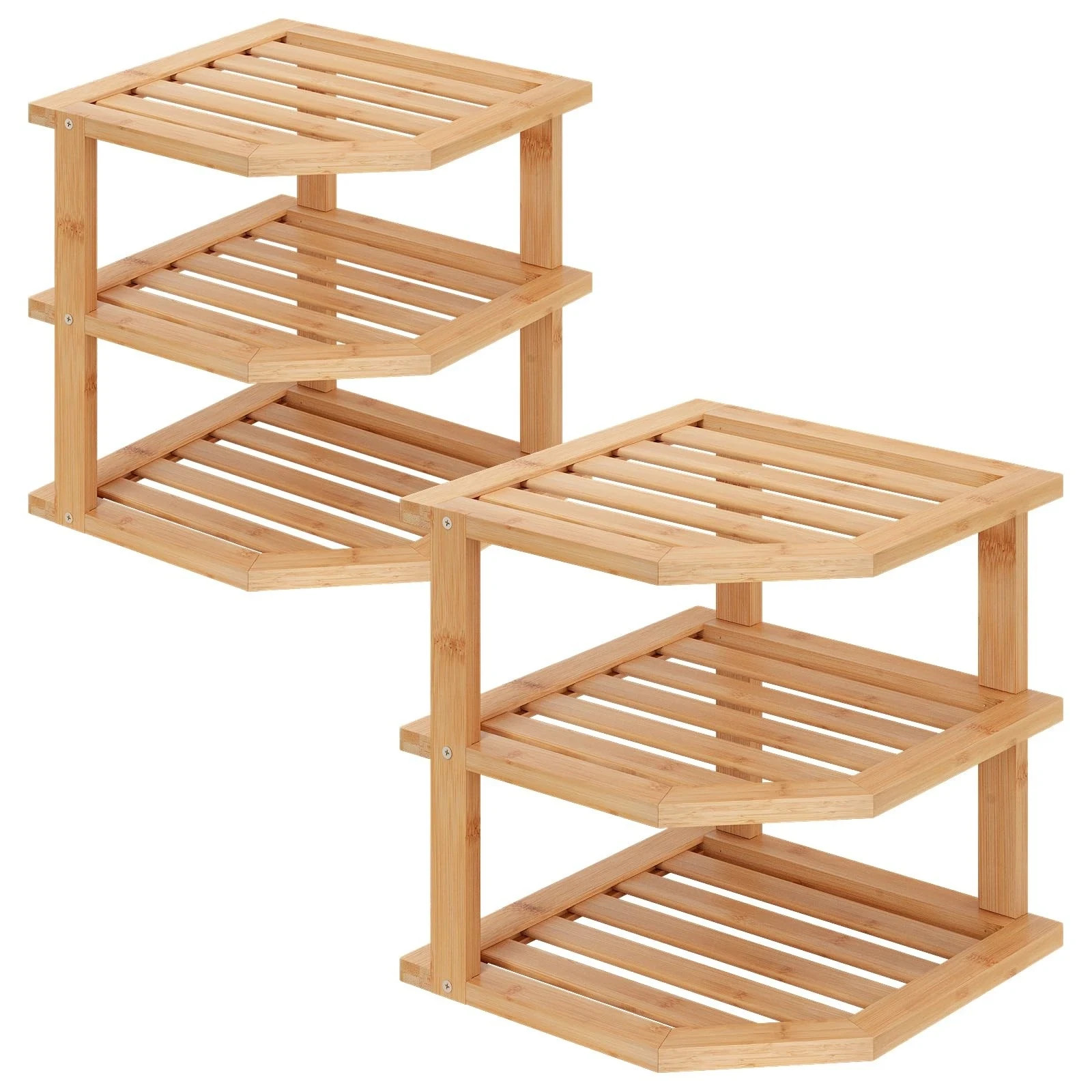 3 Tier Corner Shelf(2 Pack),Plate Organizer,Dish Drying Rack,Kitchen Spice Ra... 3 Tier Corner Shelf(2 Pack),Plate Organizer,Dish Drying Rack,Kitchen Spice Ra...