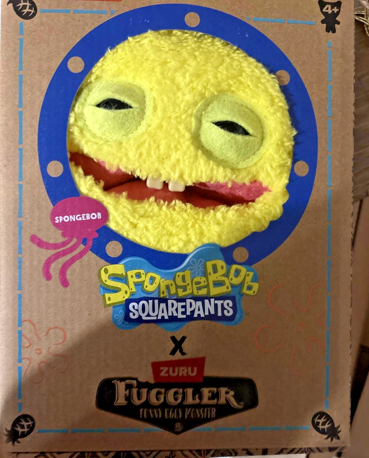 NIB 9” SpongeBob SquarePants Fuggler Funny Ugly Monster Plush Zuru X