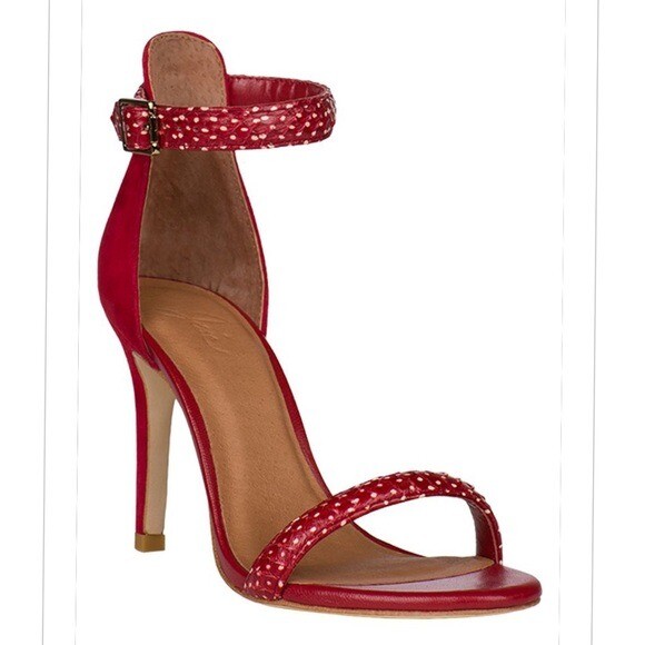 Joie “Roxie” Leather Red Chili Heels Sandal, Size 39 Suede size 9 Joie “Roxie” Leather Red Chili Heels Sandal, Size 39 Suede size 9