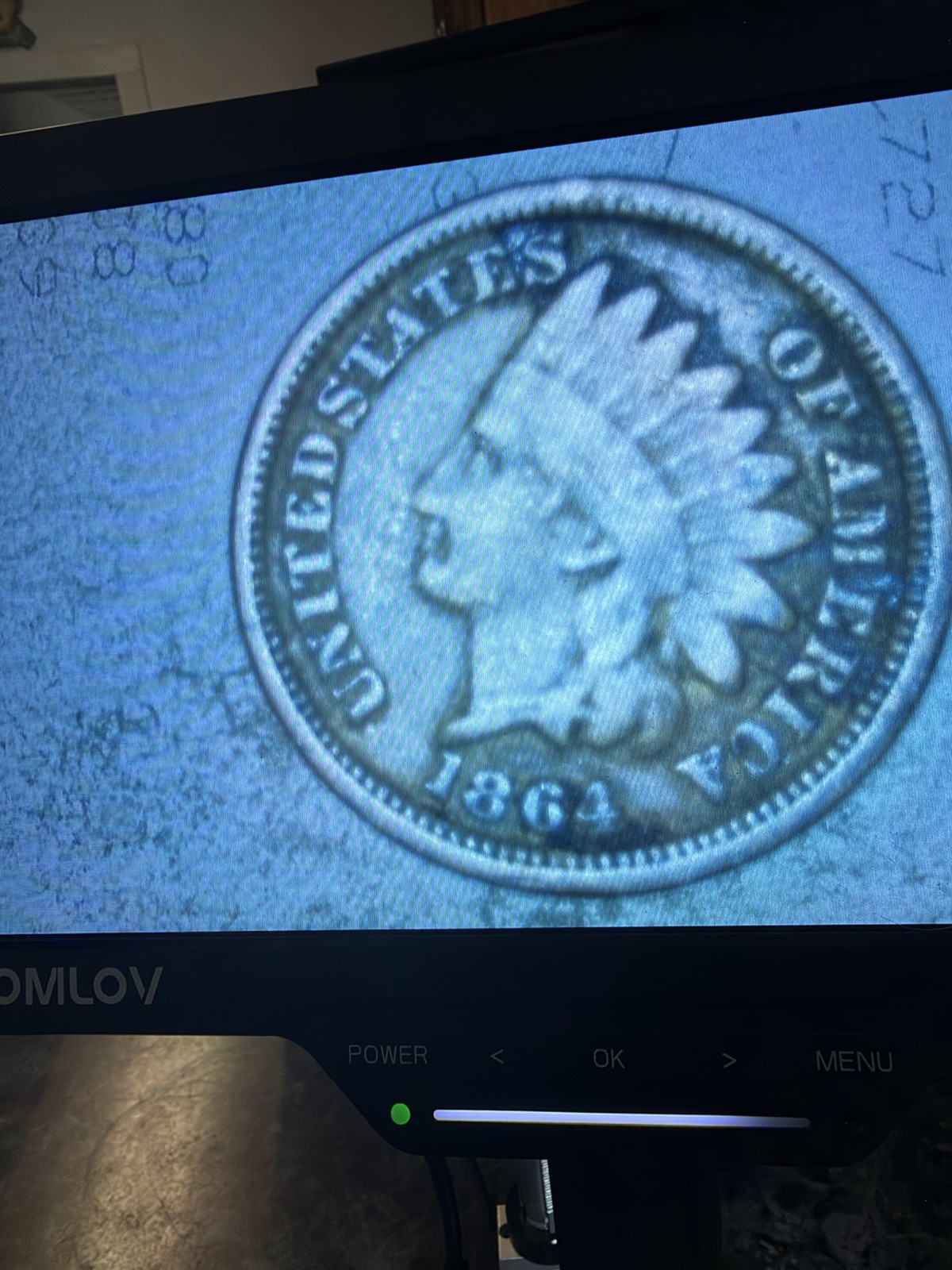 1864 Indian Cent Copper Nickel IHC