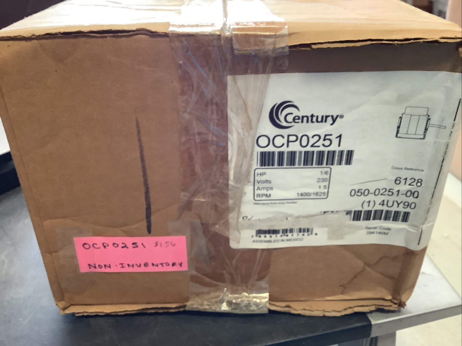 Century OCP0251 Replacement Motor, 1/6 HP, 230V, 50/60 Hz, 1400/1625 RPM Century OCP0251 Replacement Motor, 1/6 HP, 230V, 50/60 Hz, 1400/1625 RPM