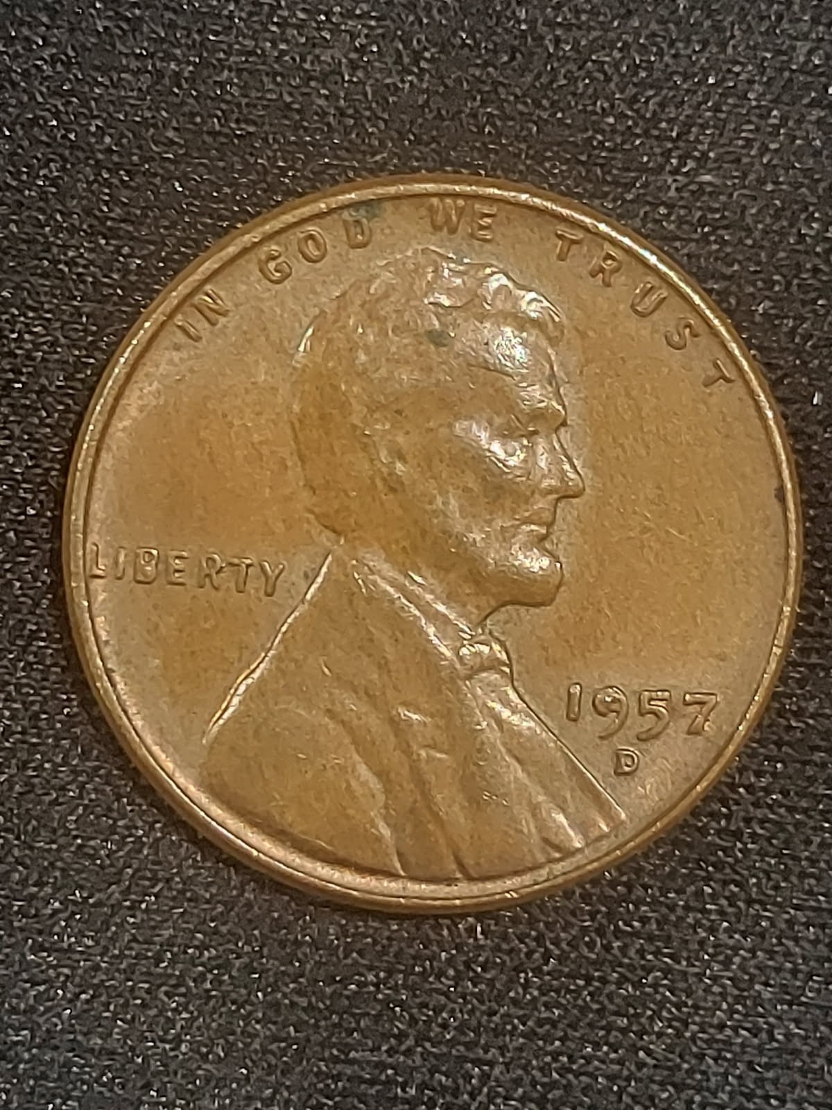 1957-D Lincoln Wheat  Penny Filled “9” in Date and \