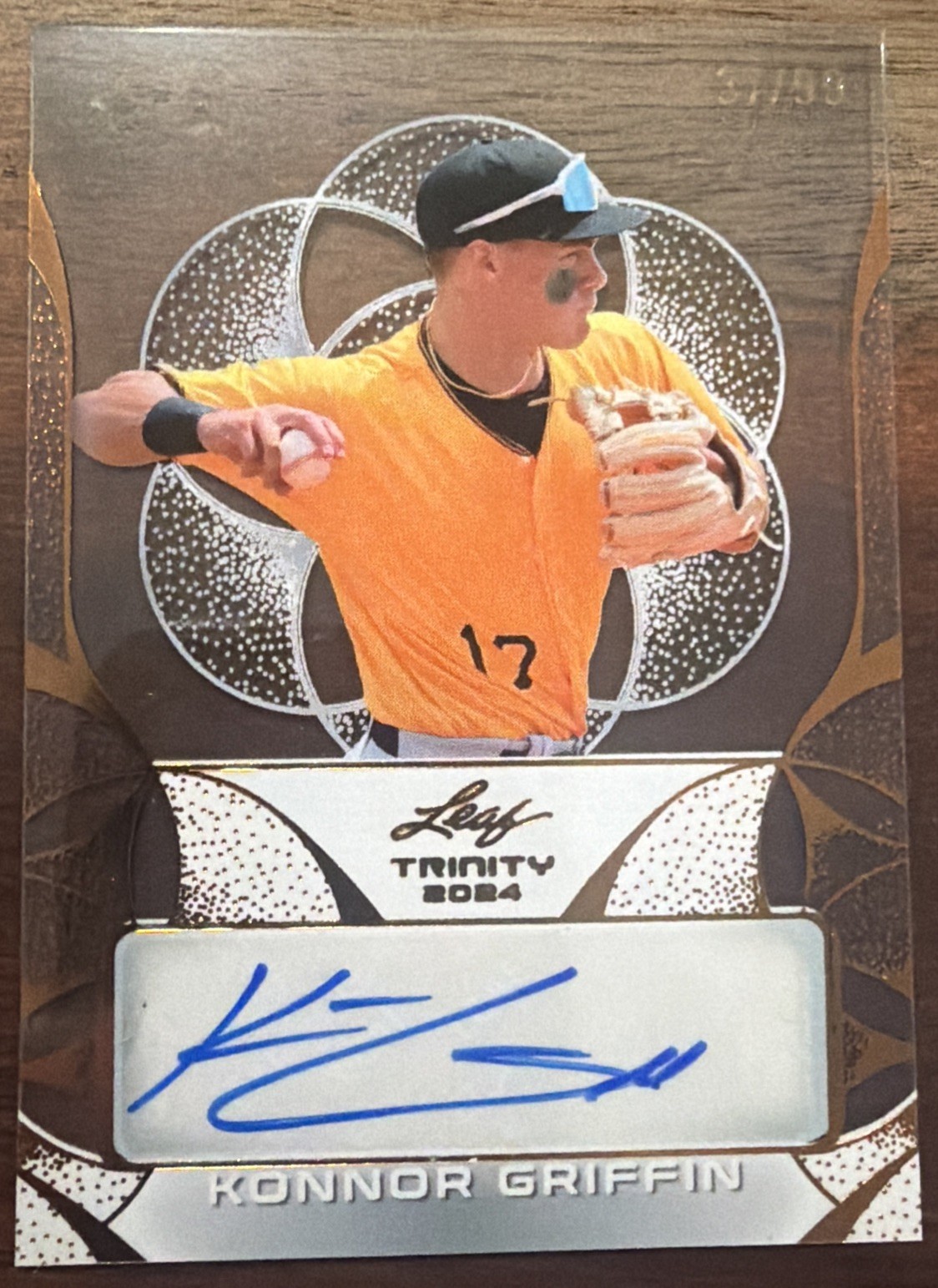 Leaf 2024 Trinity Clear Autographs Konnor Griffin CA-KG1 Bronze Auto RC /99