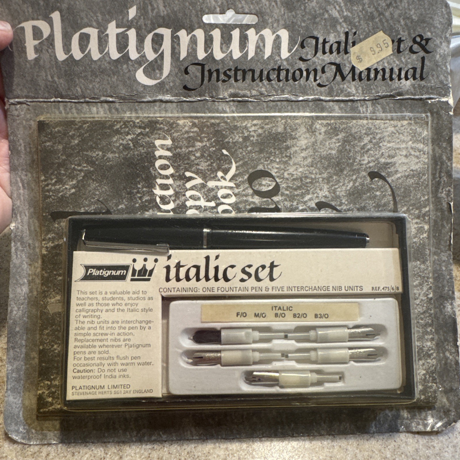 Vintage Platignum Italic Set Fountain Pen & 5 Inter-change NIB Units Vintage Platignum Italic Set Fountain Pen & 5 Inter-change NIB Units