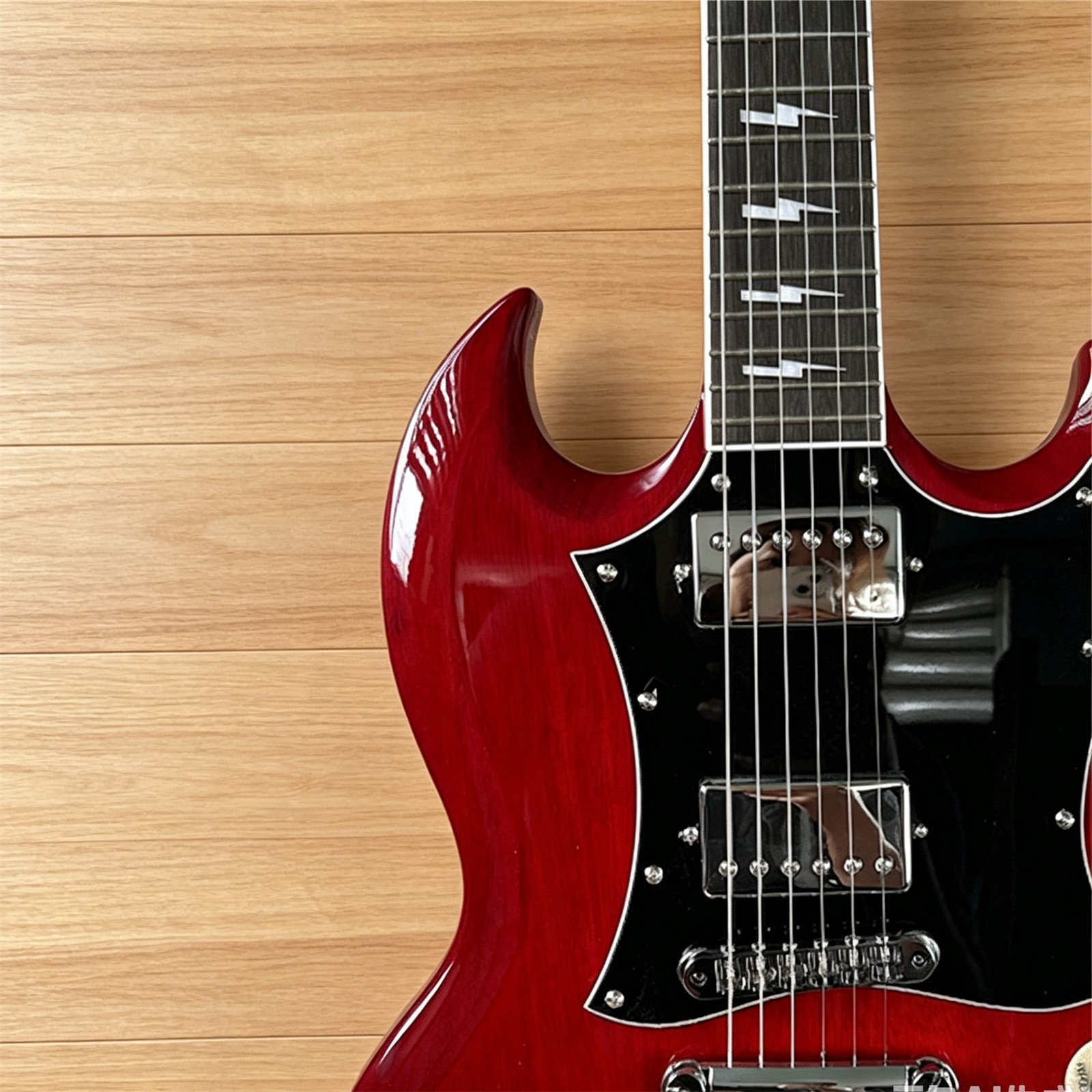 USA Shipment Clearance Sale New Premium SG Red Electric Guitar Big Pickguard