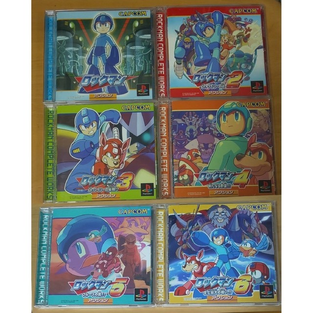 Lot 6 Rockman Megaman 1 2 3 4 5 6 Sony Playstation PS1 PS one Books