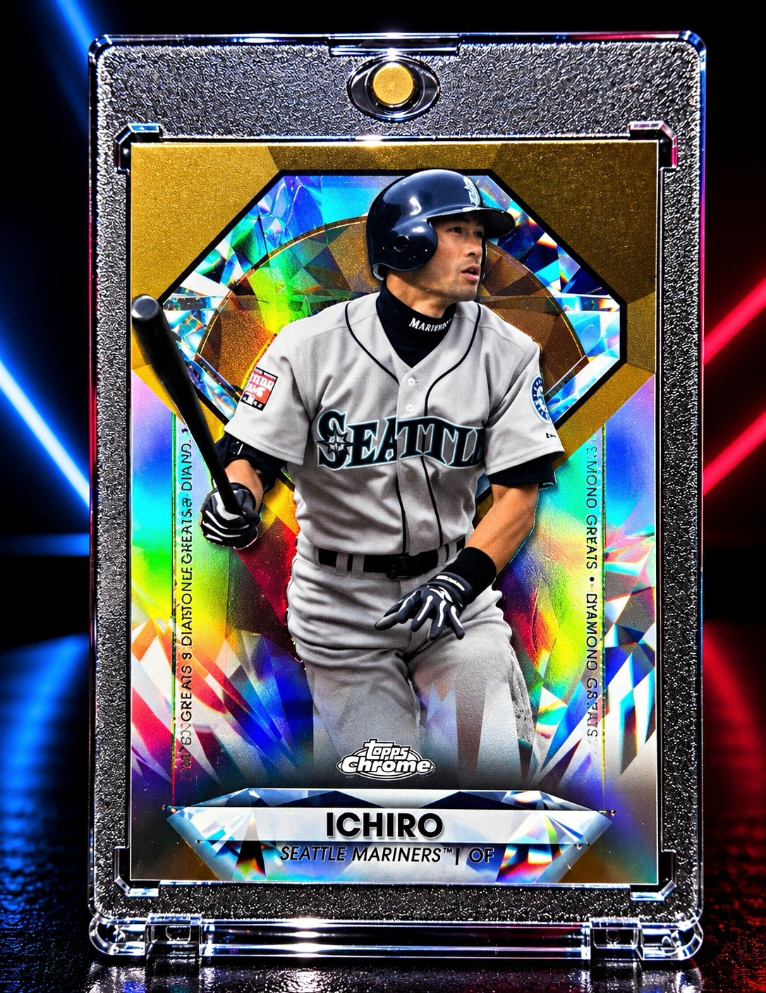 Topps Ichiro Diamond Gem Refractor Rare HOF Mariners Topps Ichiro Diamond Gem Refractor Rare HOF Mariners