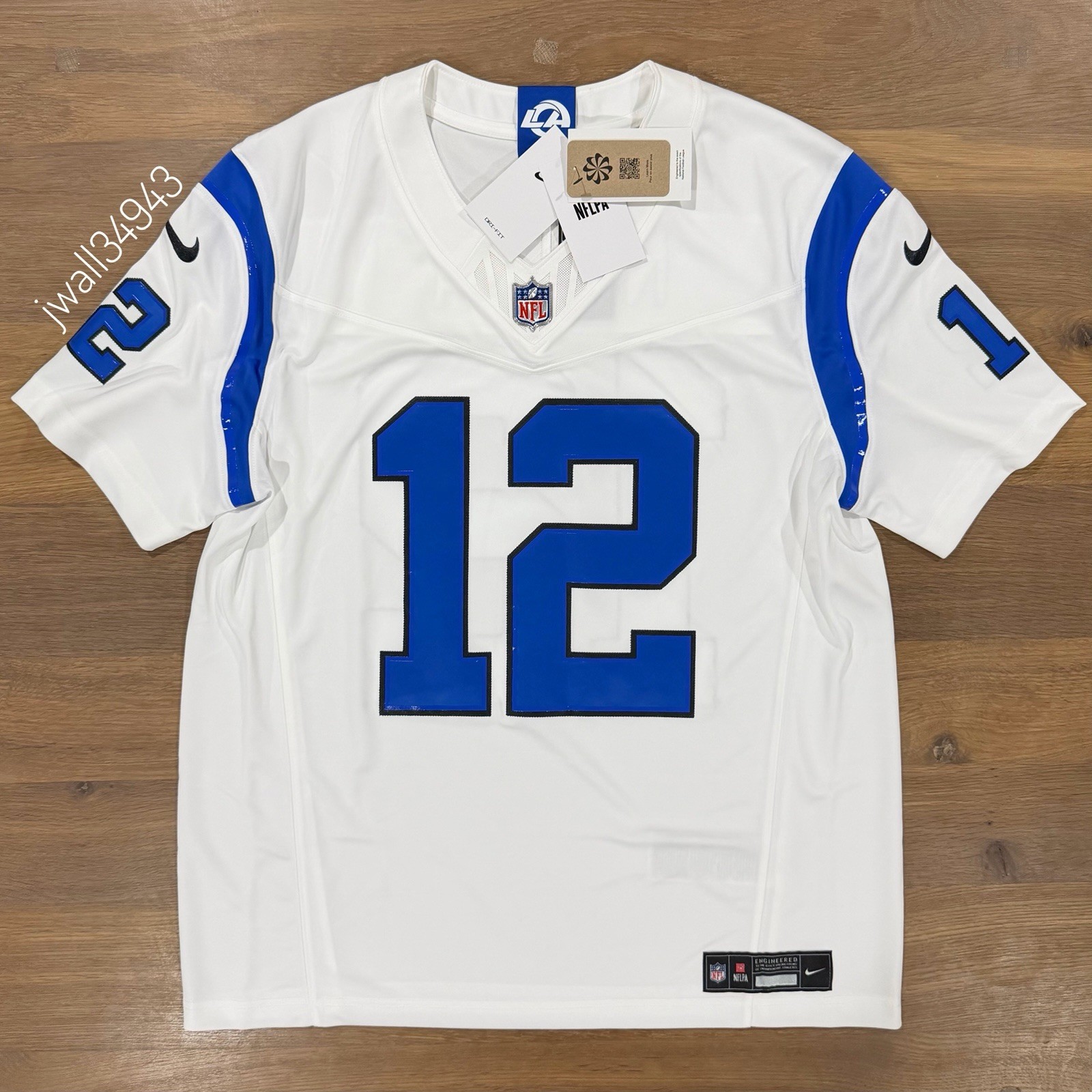 Nike Puka Nacua Los Angeles Rams Vapor STITCHED Limited Jersey Fearsome White