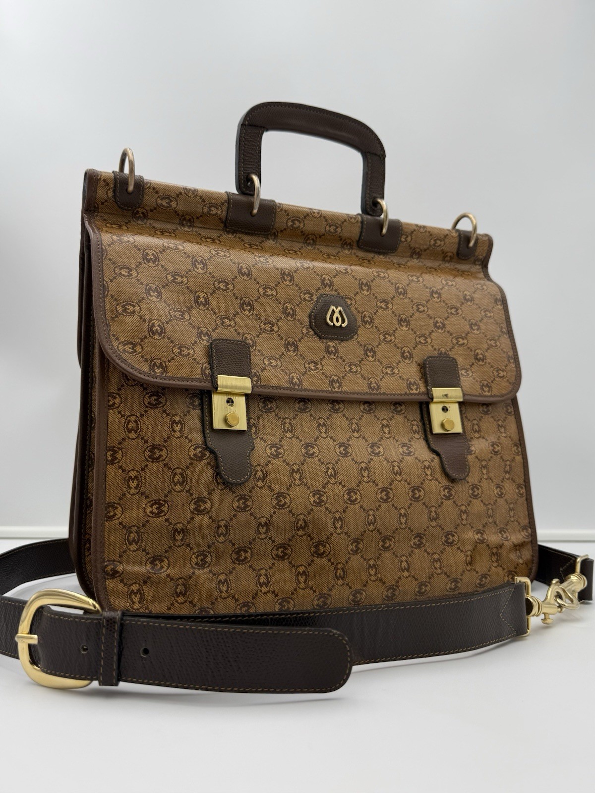 🐢MORABITO 1905 PARIS • Monogram SAC CHASSE 33 Crossbody Bag • Made in FRANCE