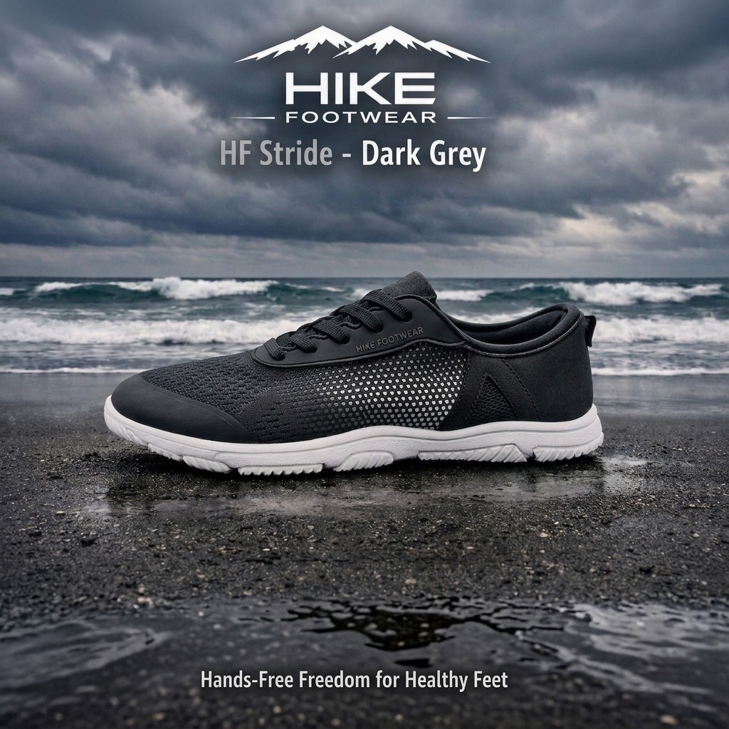 Hike Footwear Stride Womens 10/10.5 Mens 8/8.5 EU41 Dark Grey Barefoot Sneakers