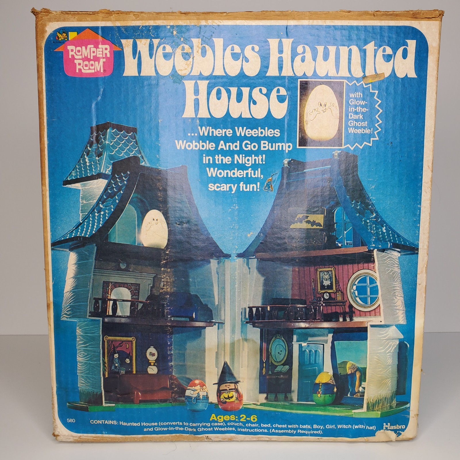 RARE Vintage 1976 Hasbro Weebles Haunted House Box Ghost & MORE #580 Incomplete RARE Vintage 1976 Hasbro Weebles Haunted House Box Ghost & MORE #580 Incomplete