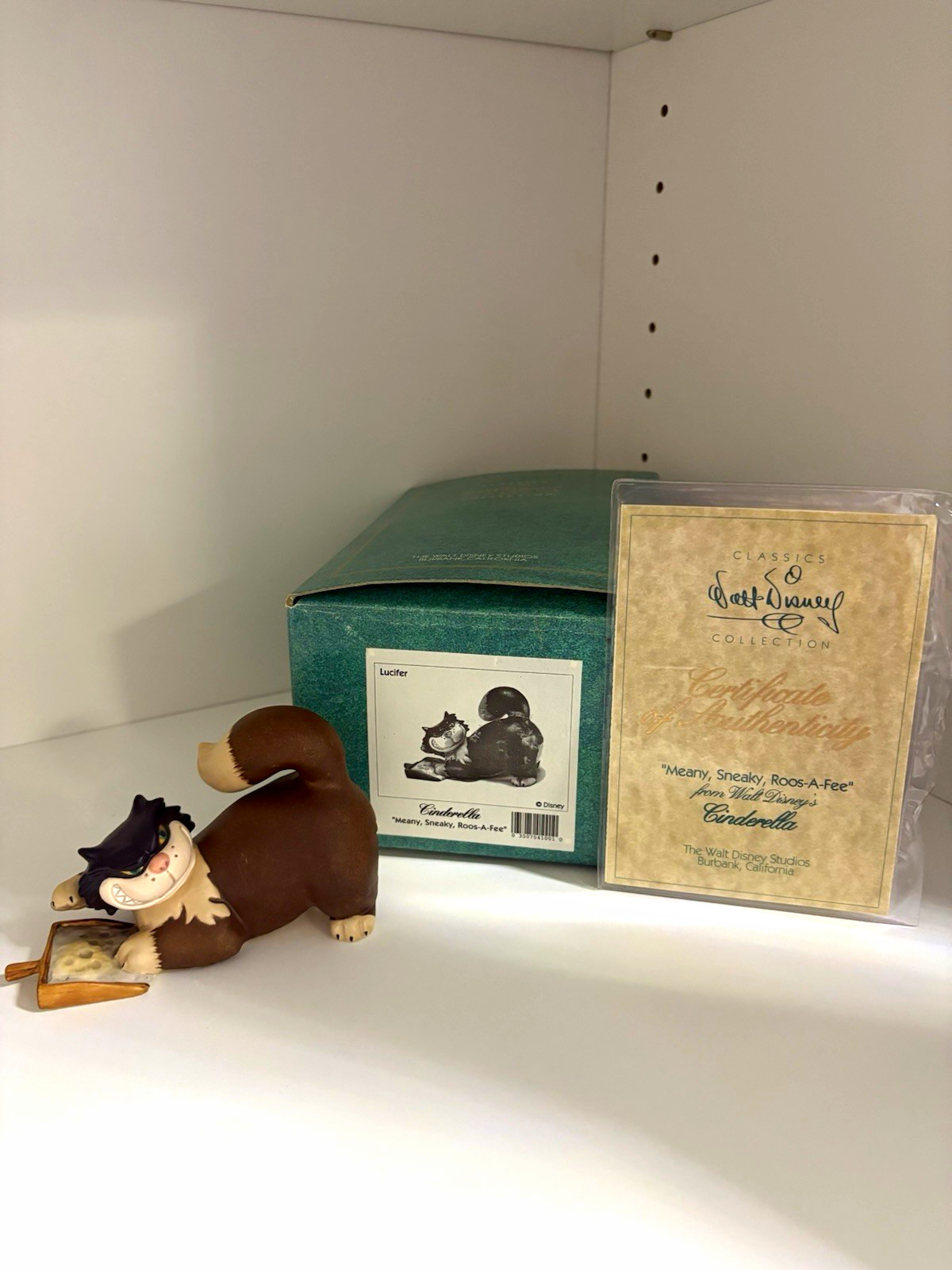 WDCC Cinderella Lucifer “Meany, Sneaky, Roos-A-Fee” Figurine w/ Box & COA