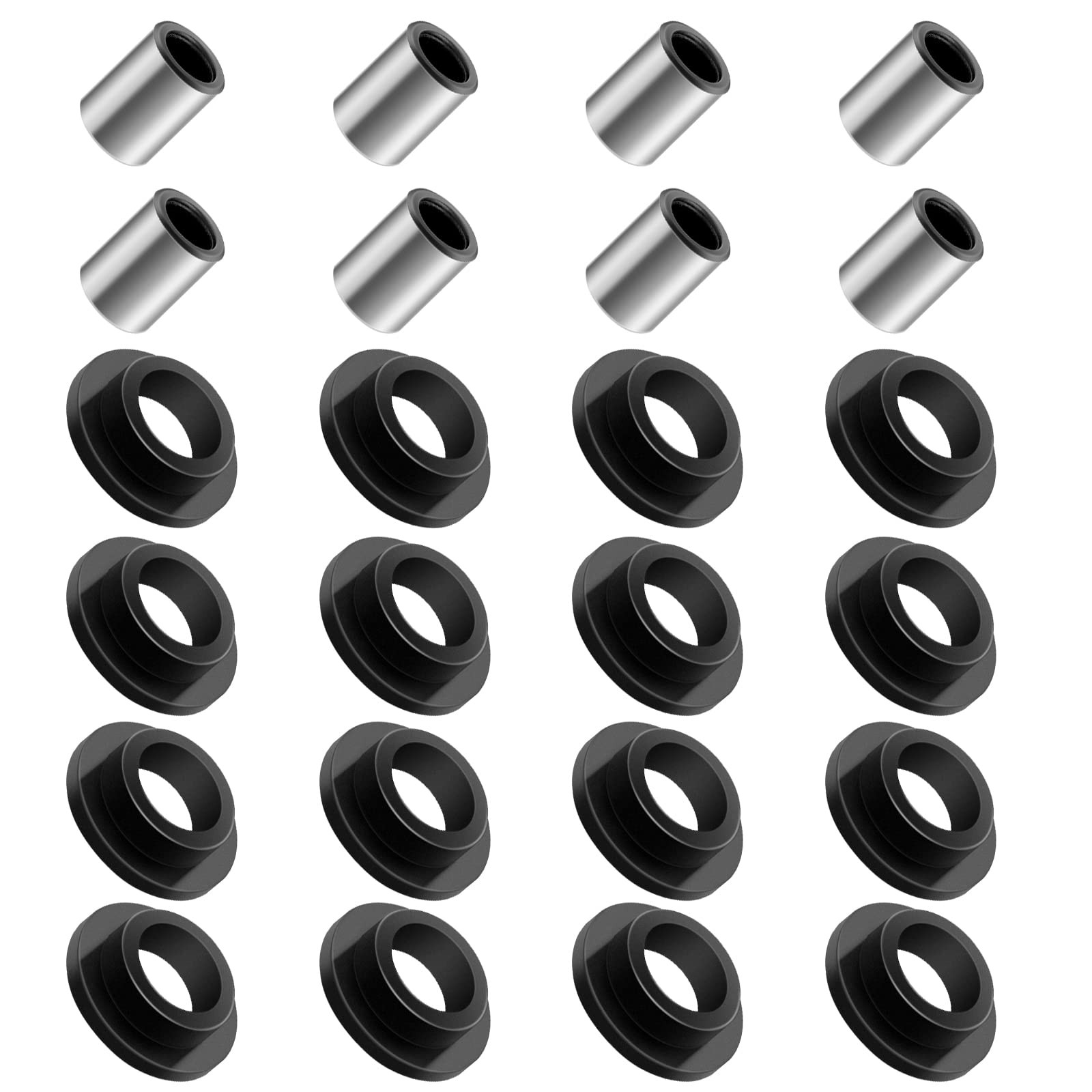 Shock Bushing 16pcs & Bearing Sleeve 8pcs Kits All 4 Absorber for Arctic Cat ...