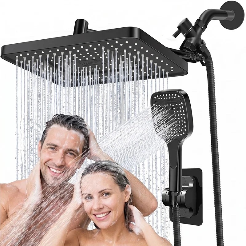 Rain Shower Head System Black 11