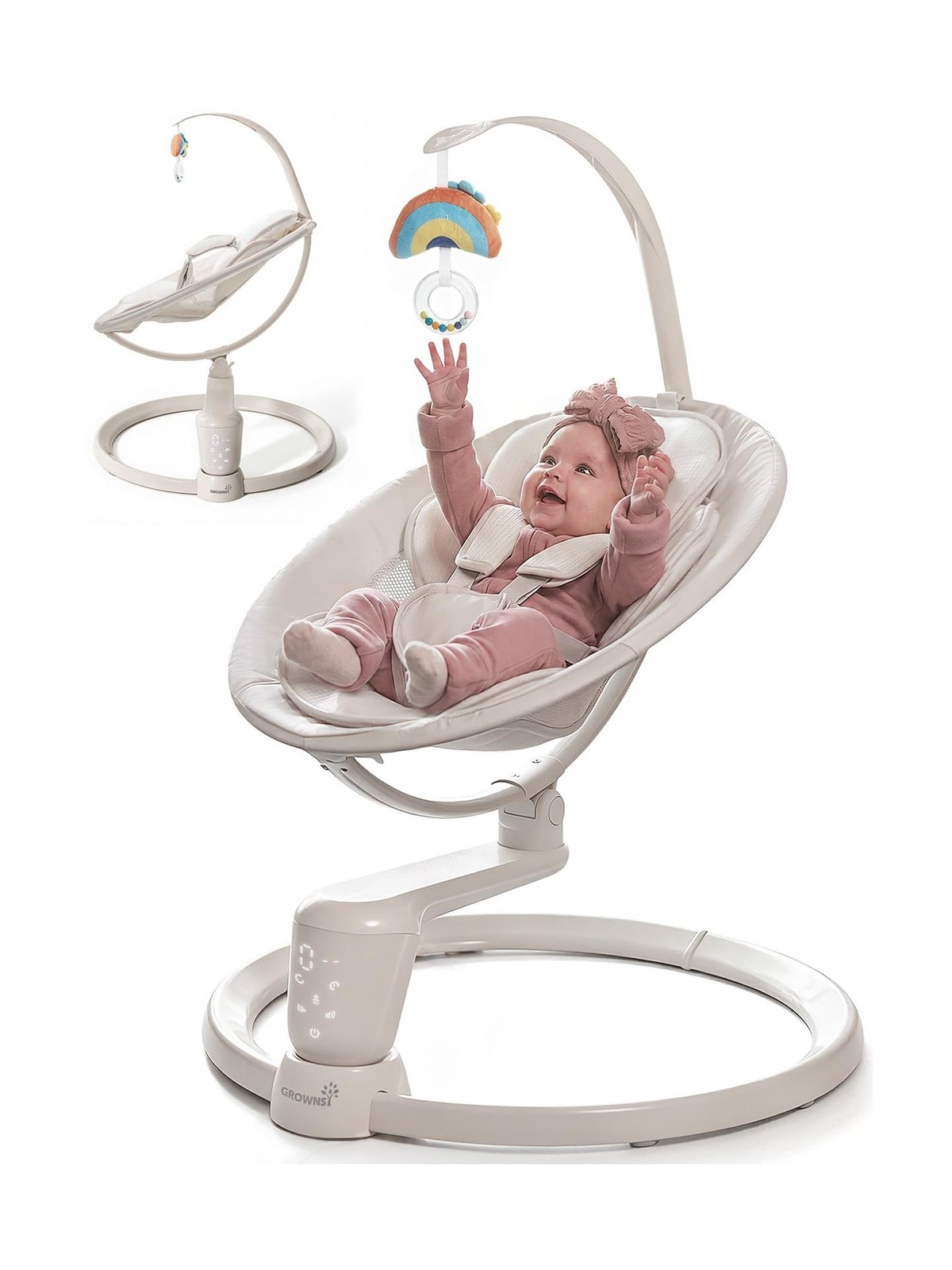 Grownsy Baby Swings for Infants, Dual Motion Side-to-Side & Front-to-Back | B... Grownsy Baby Swings for Infants, Dual Motion Side-to-Side & Front-to-Back | B...