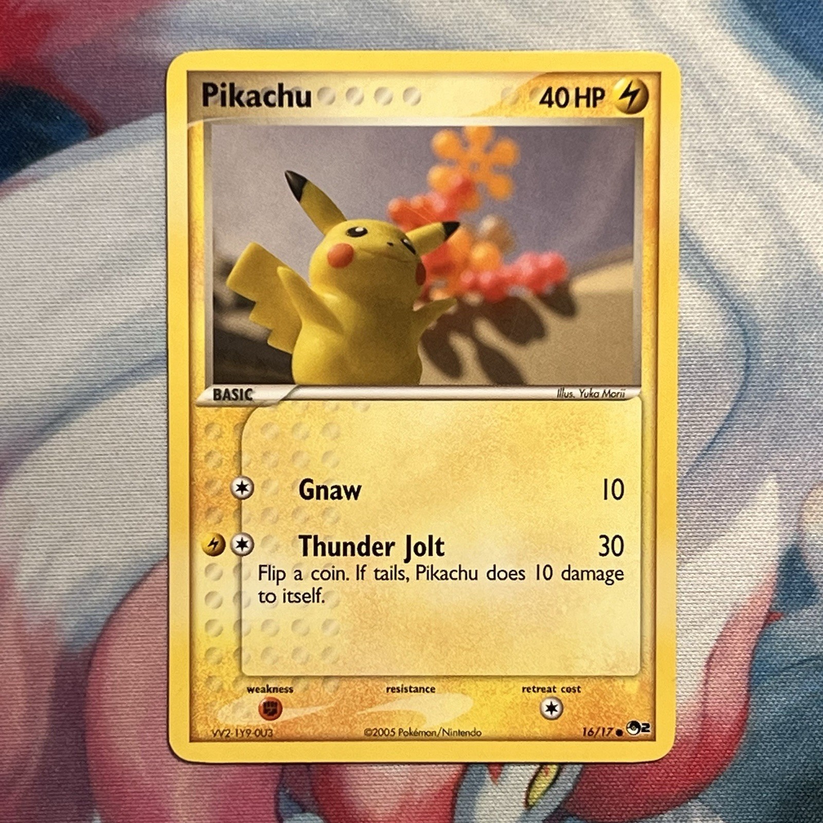 Pikachu 16/17 2005 Pop Series 2 Yuka Morii Vintage Rare Pokemon Card LP+